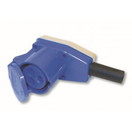 CEE Elbow Coupling Socket 230 Volt, suitable for coupling plug-in. suggestion. Abde. 3-pin