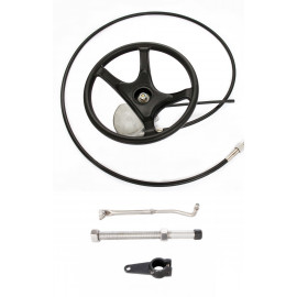 Control system for boats incl. steering wheel